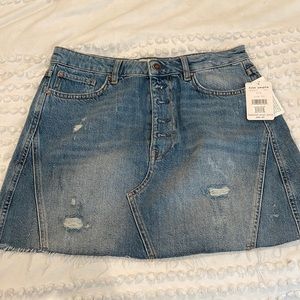 Free people denim skirt
